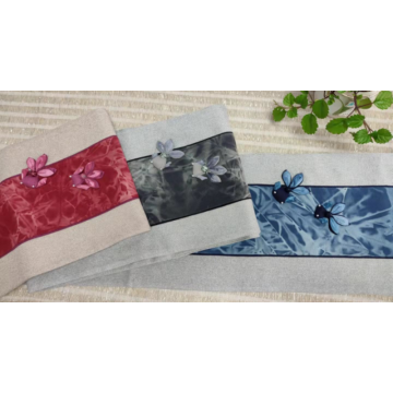 手工紮染刺繡桌旗